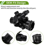 Engine Coolant Thermostat Housing Assembly for BMW E92 F30 F15 335i 435i X5 X6 (2007–2019)