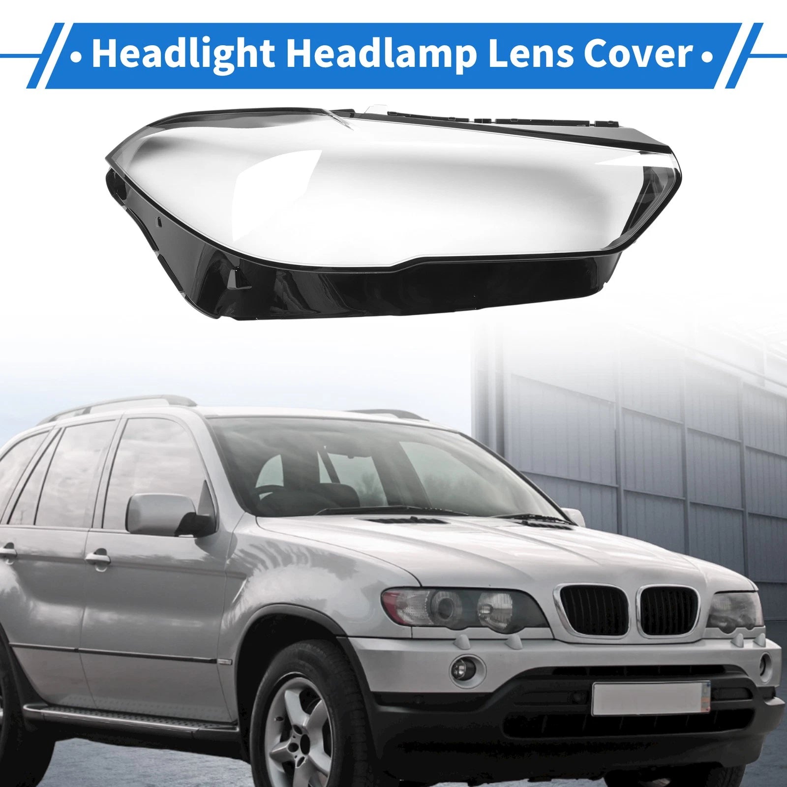 1 Pc Headlight Lens Cover for BMW X5 G05/X6 (2019–2021) Clear