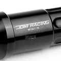 20x Open End M12x1.25 50mm Tall Black Aluminum Lug Nuts + Lock Key