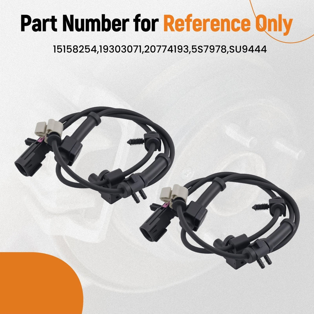 2X ABS Speed Sensor for Chevrolet Trailblazer/SSR (2002–2009) 15158254