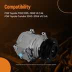 A/C Compressor with 4-Groove Pulley for Toyota Tundra (2000–2004)