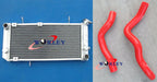Aluminum Radiator + Black Silicone Hose for Suzuki TL1000S (1997-2001)