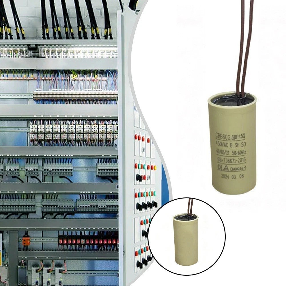 2X CBB60 Motor Capacitor 2.5uF for Water Pump & Heating System