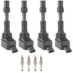 Set of 4 Ignition Coils + 4 Spark Plugs for Kia Hyundai Elantra Sonata (2017–2022)