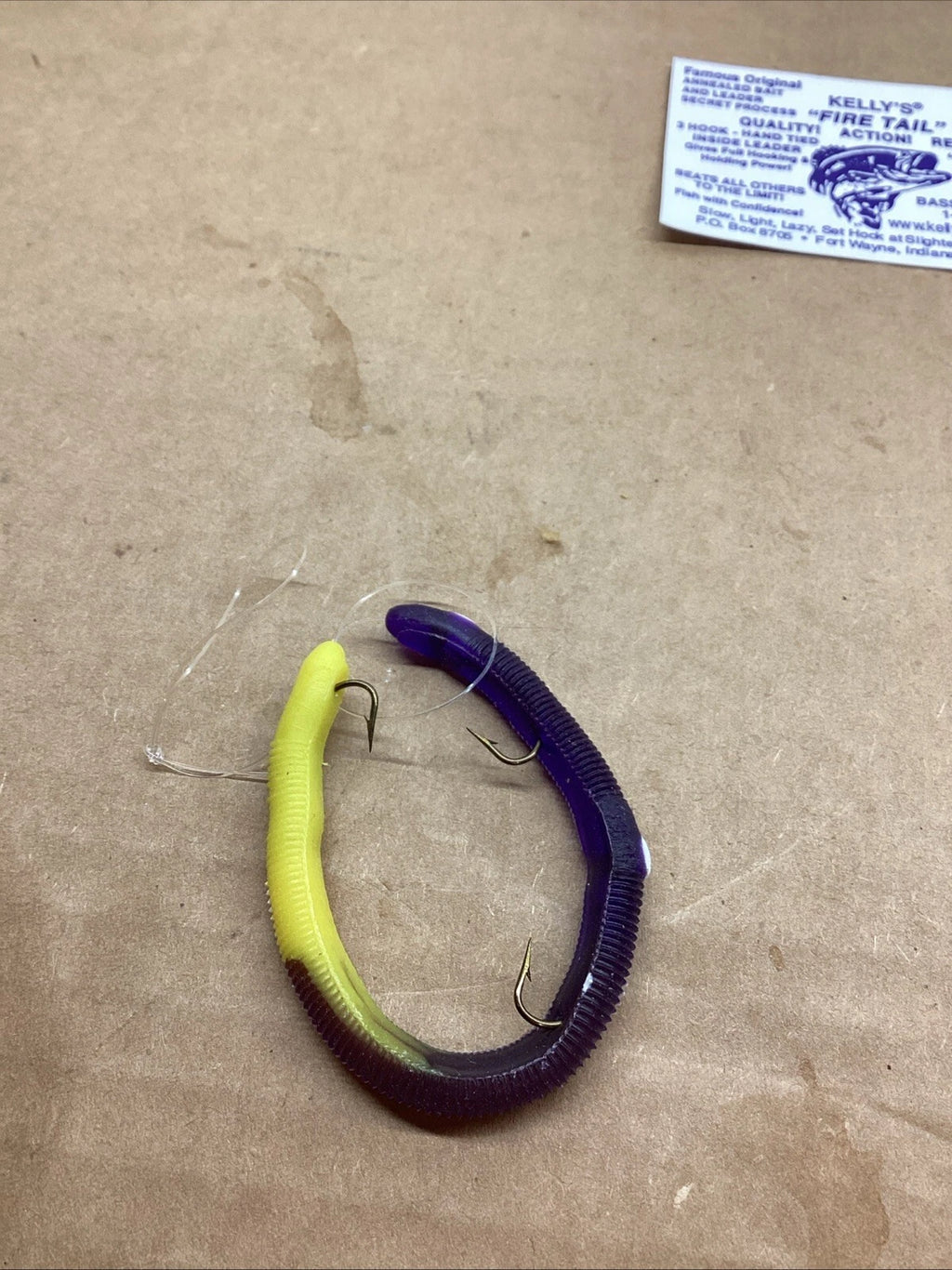 Scented Worm Bait for Kelly's FT103-P/YT (New Old Stock)