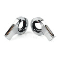 33MM-37MM Amber Chrome Fork Turn Signal Lights for Harley Touring Dyna