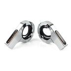 33MM-37MM Amber Chrome Fork Turn Signal Lights for Harley Touring Dyna