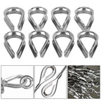 8pcs Heart Shaped Sleeve Rings for Ship Hoisting Wire Rope Cable Joints