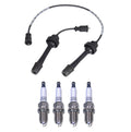 Denso Wire Set & 4 U-Groove Spark Plugs for Mazda 2.0L L4