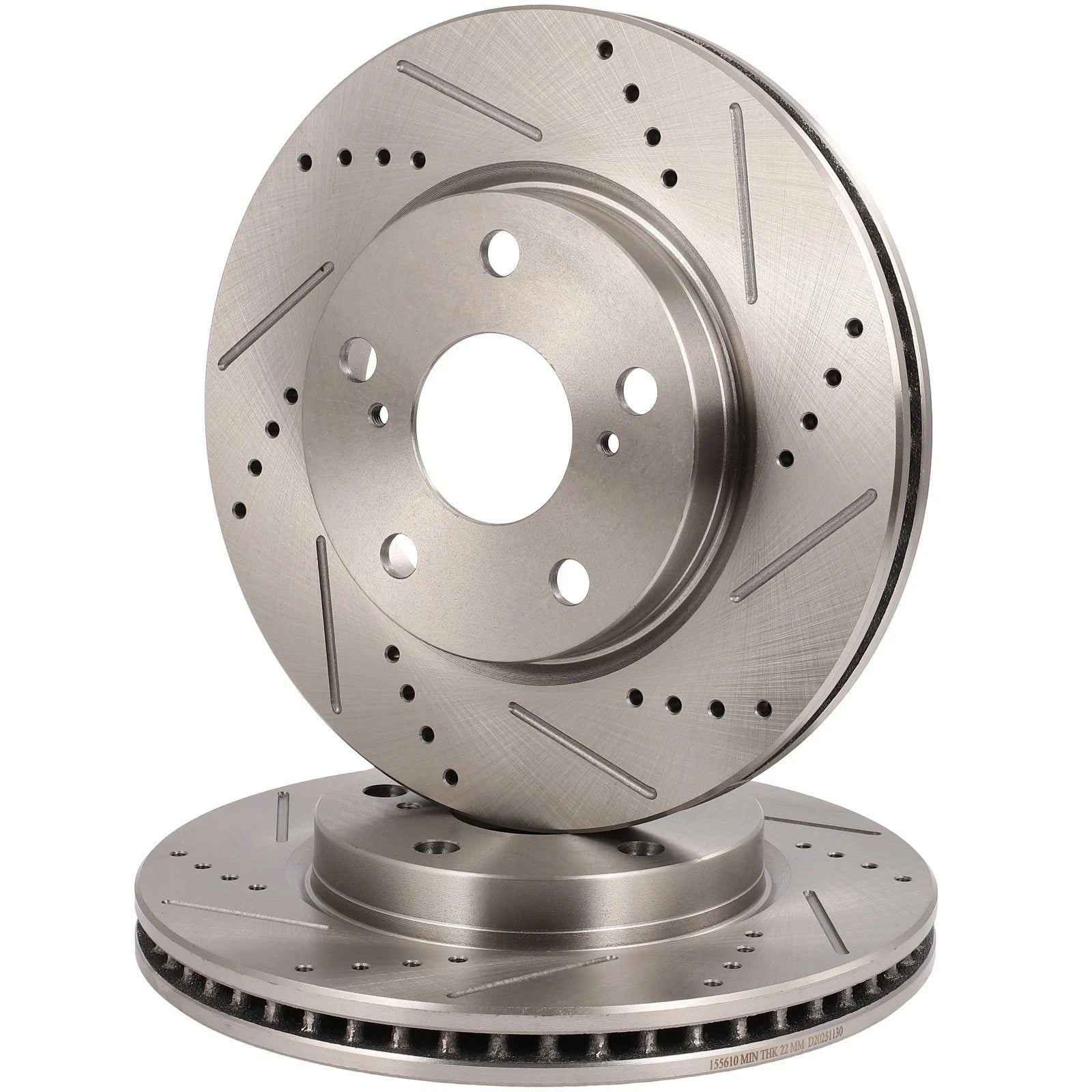 Front Drilled Slotted Brake Rotors for Toyota RAV4 (2008–2015) Scion XB
