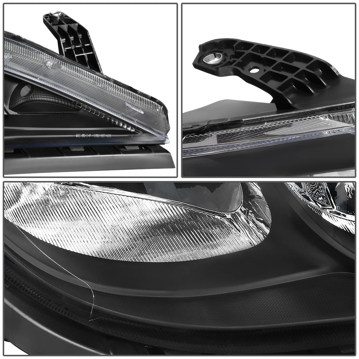 Headlight Lamps for Chrysler Pacifica Voyager (2017–2023) Black Housing Clear