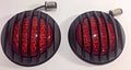 Flush Fit LED Tail Lights Pair with Black Grills for Hot Rods (Universal)