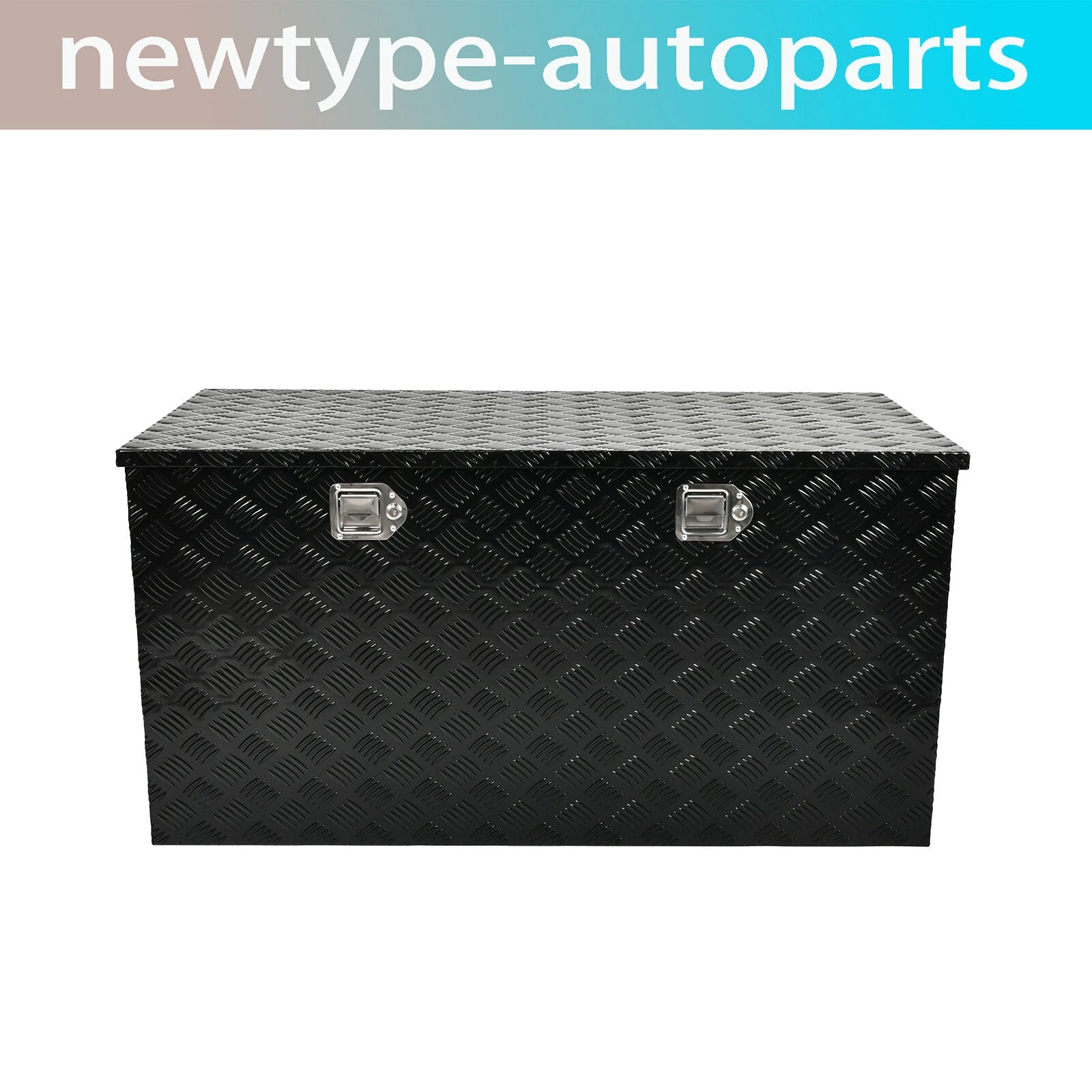 Tool Box for Pickup Truck (48"X24"X24") - Black Aluminum with Lock & Key