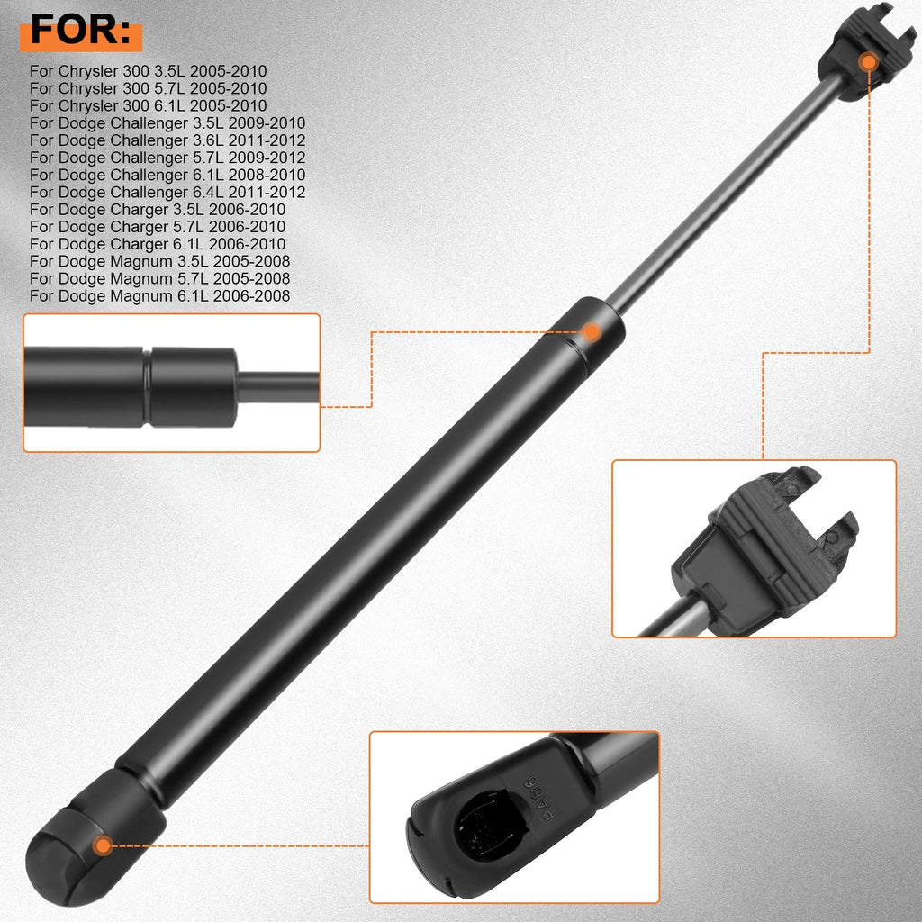2X Hood Lift Support Shocks for Dodge Challenger Chrysler 300