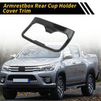 Carbon Fiber Pattern Armrest Box Rear Cup Holder Cover for Toyota Tacoma (2016–2023)