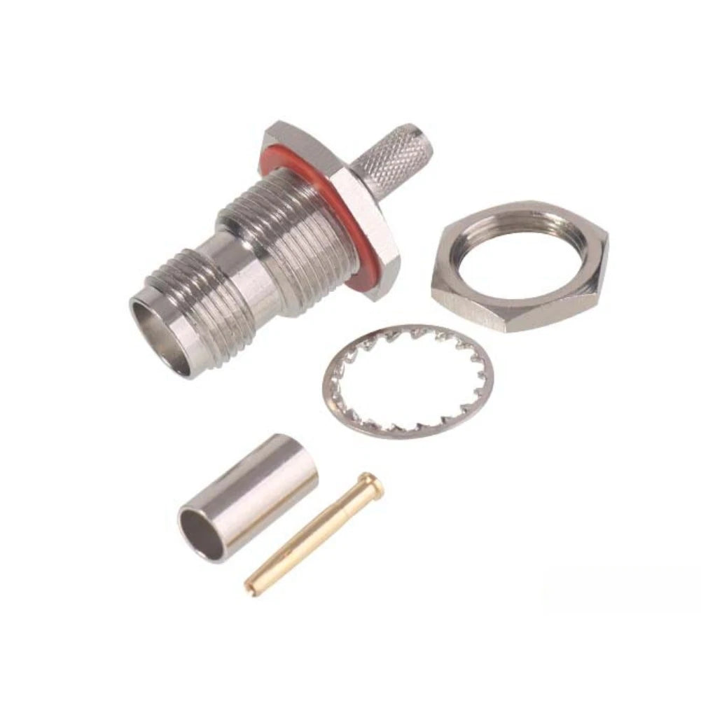 TNC KY3 Nickel Plated Copper Connector for Panel Installation