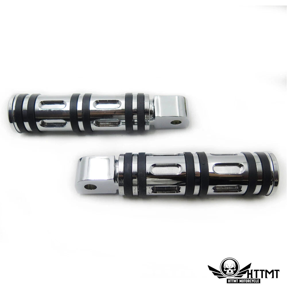 Chrome Edge Cut Footpegs for Yamaha Road Star Warrior (2002–2009)