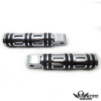 Chrome Edge Cut Footpegs for Yamaha Road Star Warrior (2002–2009)