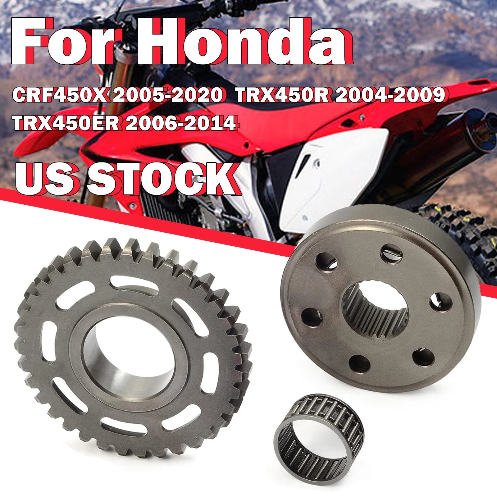 Starter Clutch and Driven Gear for Honda TRX450ER CRF450X (2005–2009, 2012–2017)