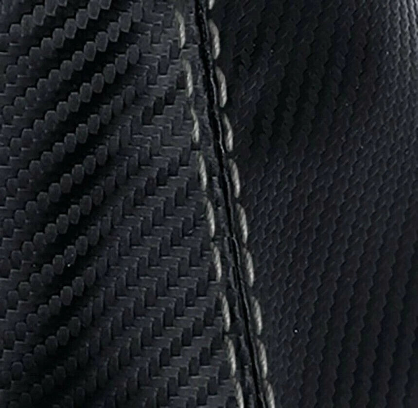 Console Lid Armrest Cover for Acura ILX (2013–2022) Carbon Fiber Gray Stitch