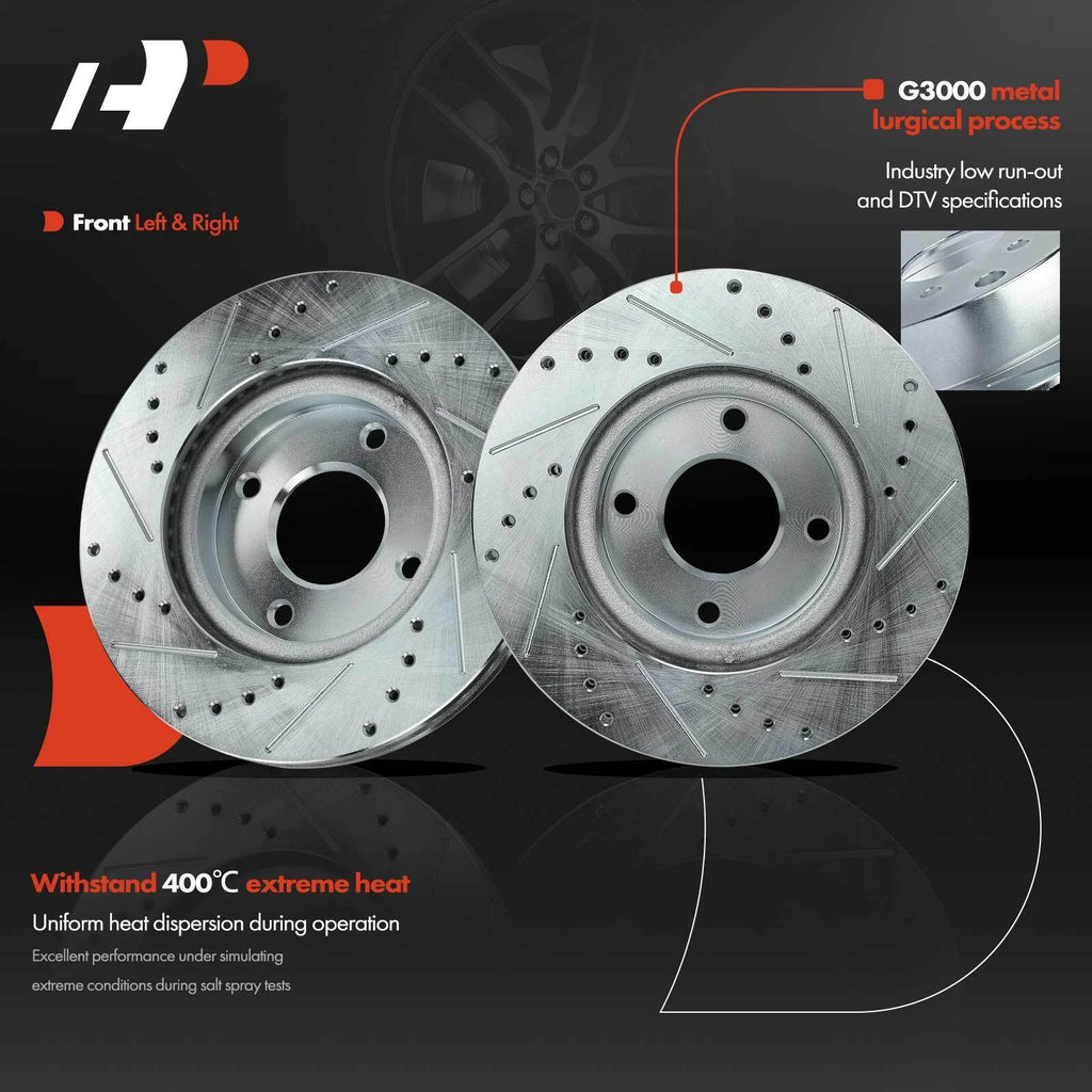 Front Drilled Brake Rotors for Nissan Sentra Versa (2007-2012)
