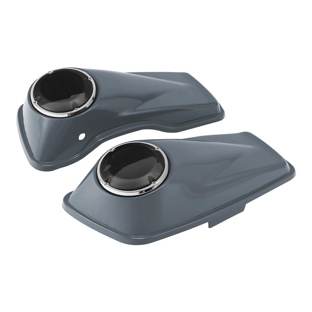 6.5" Speaker Hard Saddlebags Lids for Harley Street Glide (2014–2024) Gunship Gray