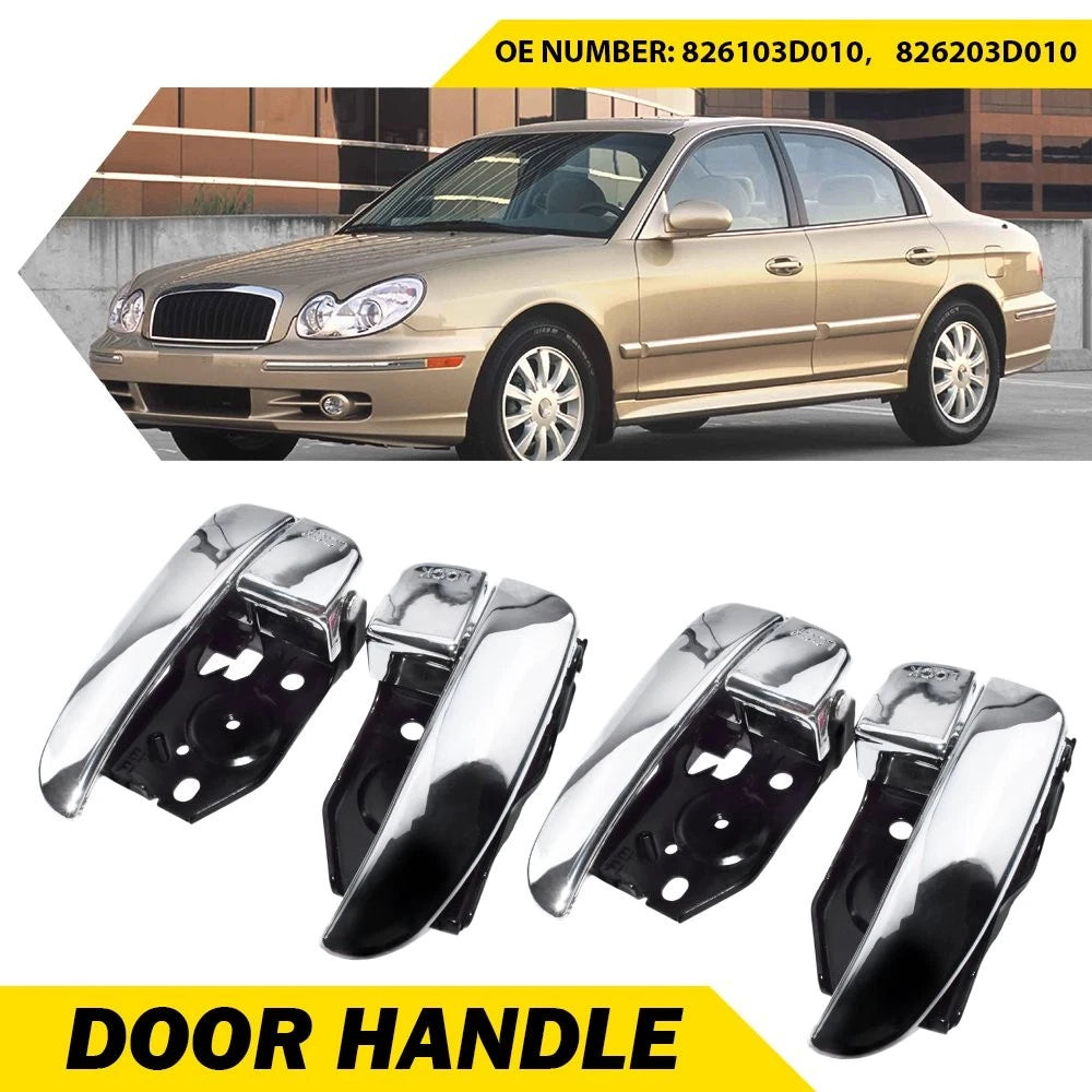 Front Rear Interior Door Handle Set for Hyundai Sonata (2002–2005) 826203D010 826103D010