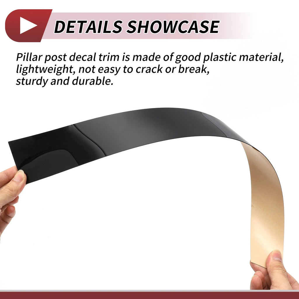 6 Pcs Door Pillar Window Trim for Audi A3 Sedan (2011–2022) Black