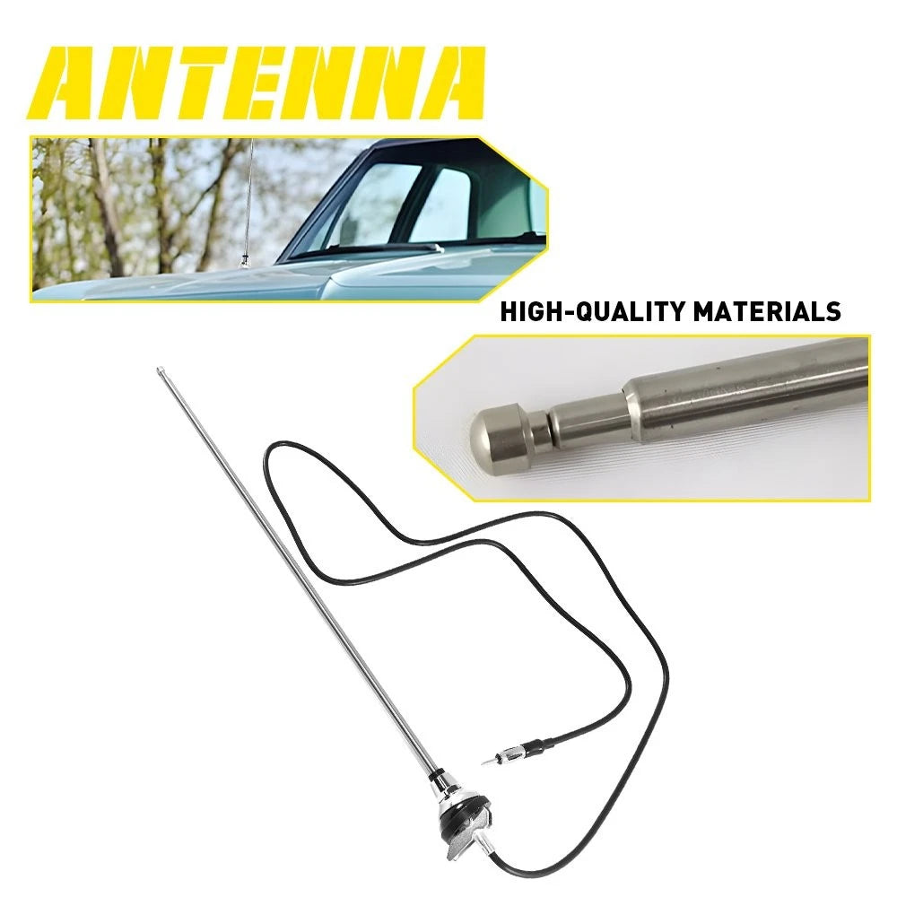 3 Section Retractable AM/FM Car Radio Antenna for Ford (1950–1996)