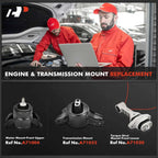 3X Engine Motor & Trans Mount Set for Hyundai Elantra