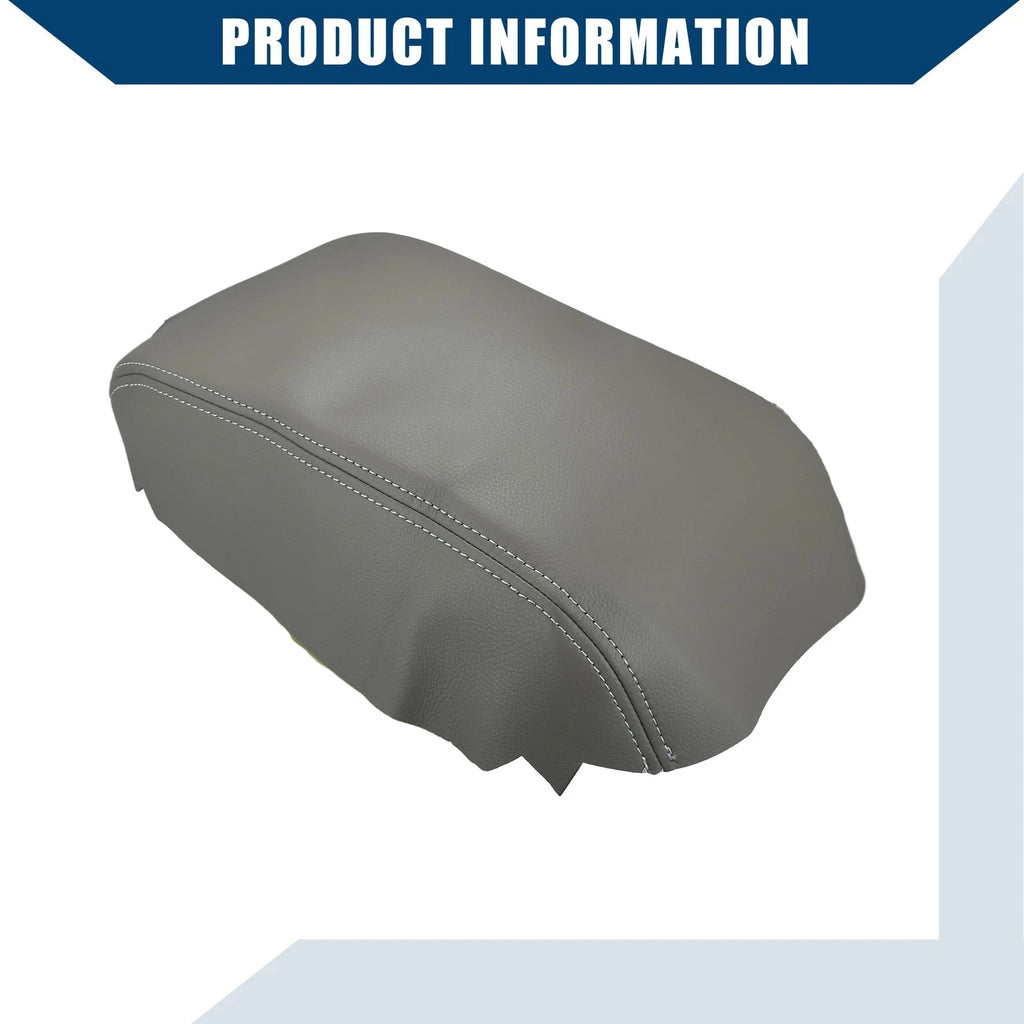 Center Console Armrest Covers for Nissan Pathfinder (2005–2012) Faux Leather Gray