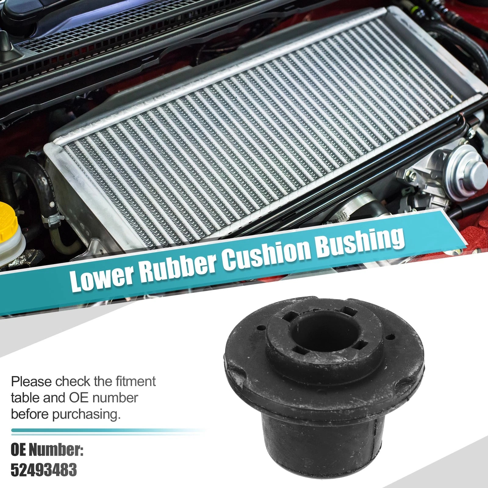 2pcs Lower Rubber Cushion Bushing for Chevrolet Malibu (2004–2021) No.52493483