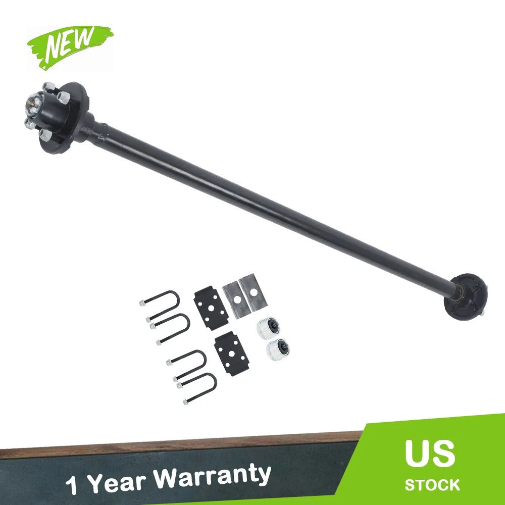 4 Lug Trailer Axle for Trailers RVs Trucks (2000 lbs, 4' Hub Face)