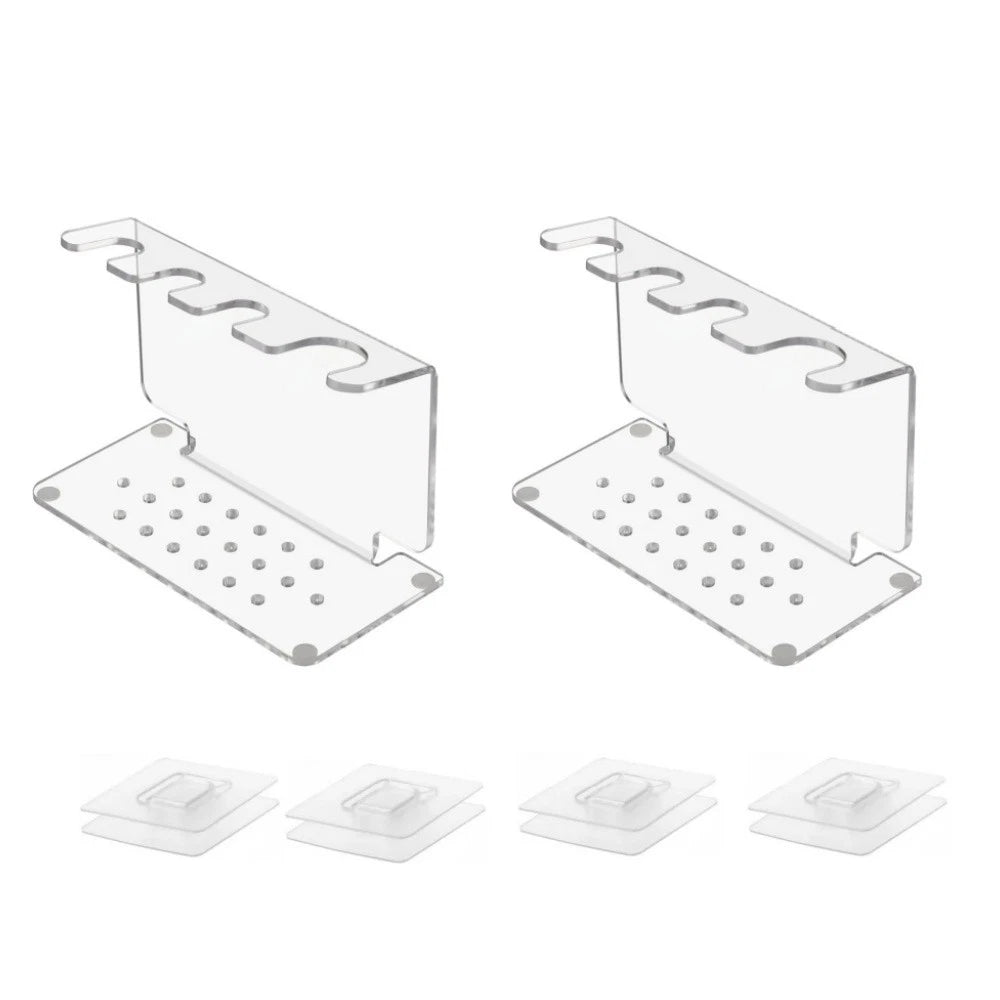 Acrylic Shaving Tool Holder for Wall or Desktop (17x7.8x11.5cm)