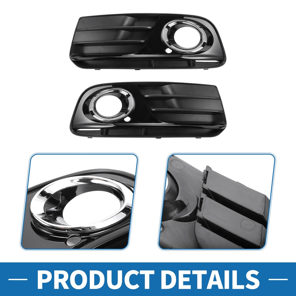 1 Pair Front Fog Light Grill for Audi Q5 (2013–2017) No. 8R0807681M/8R0807682J