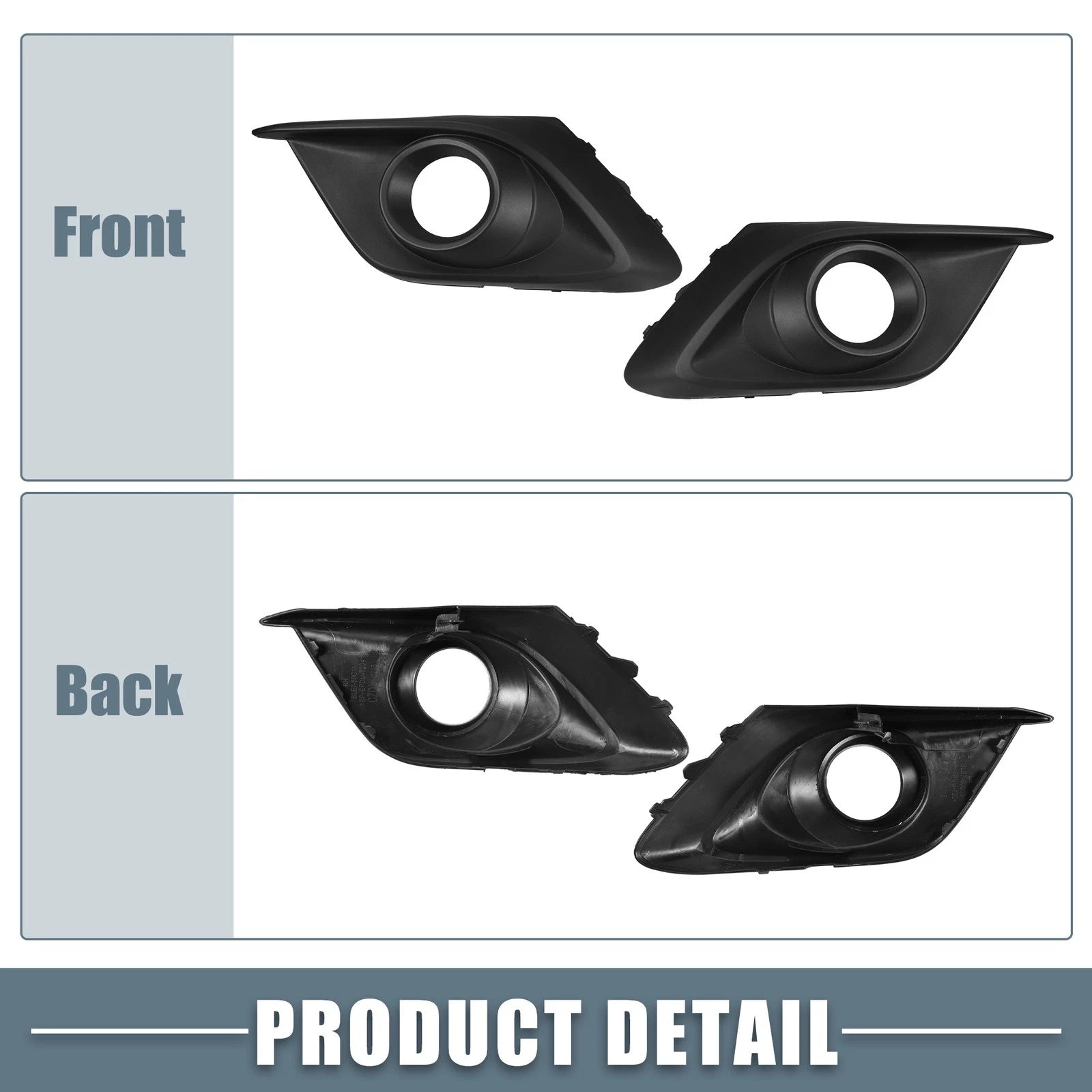 Pair Fog Light Grille Cover Trim for Mazda 3 (2014–2016)