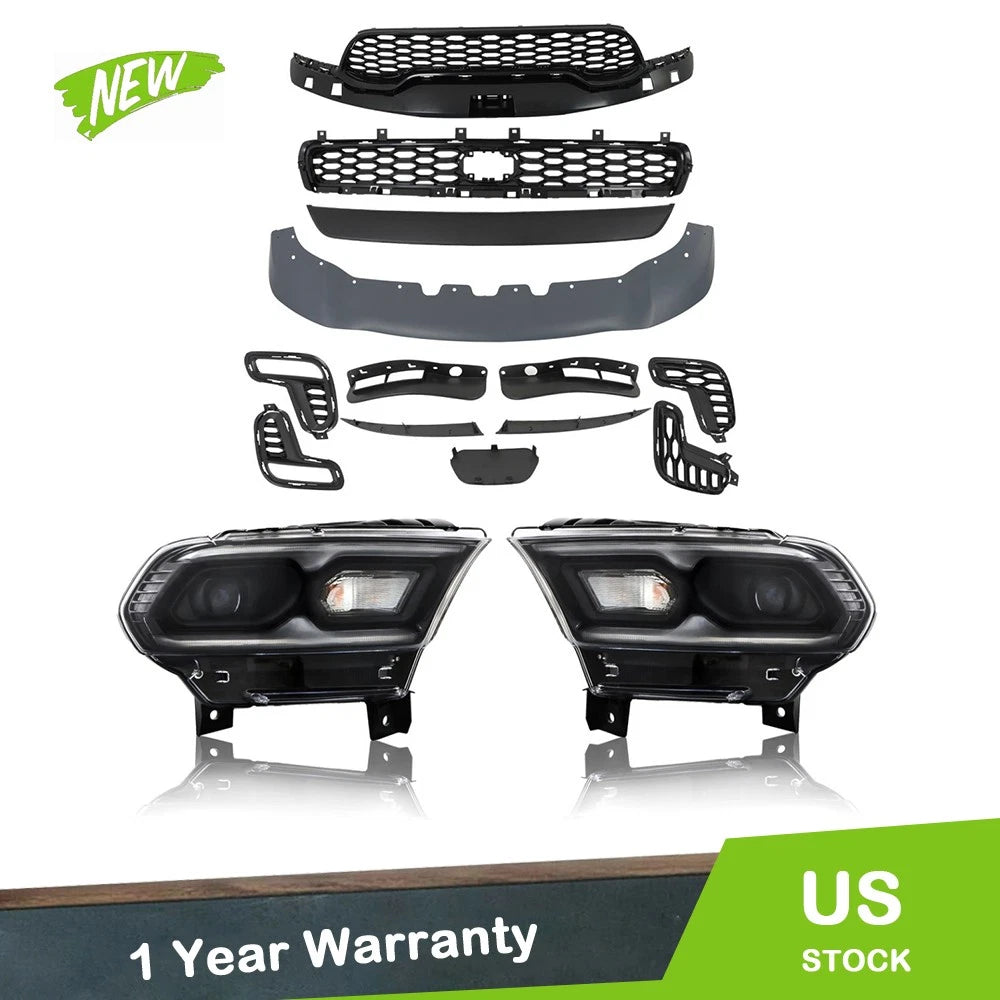 Grill Assembly + Skid Plate + Headlights for Dodge Durango (2021–2023)