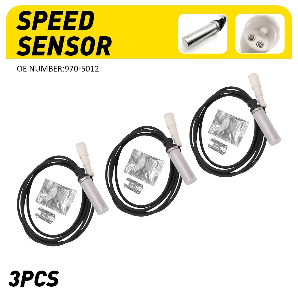 3X ABS Wheel Speed Sensor for Peterbilt 330 337 365 379 386 (970-5012)