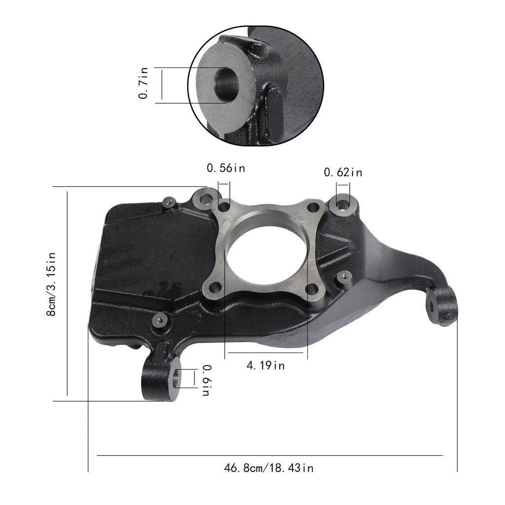 2 Inch Front Drop Spindle Set for Ford F-150 (2021-2024)