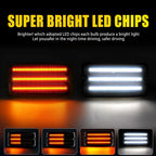 Set of 4 Smoked Lens LED Side Marker Lights for Jeep Wrangler TJ (1997–2006)