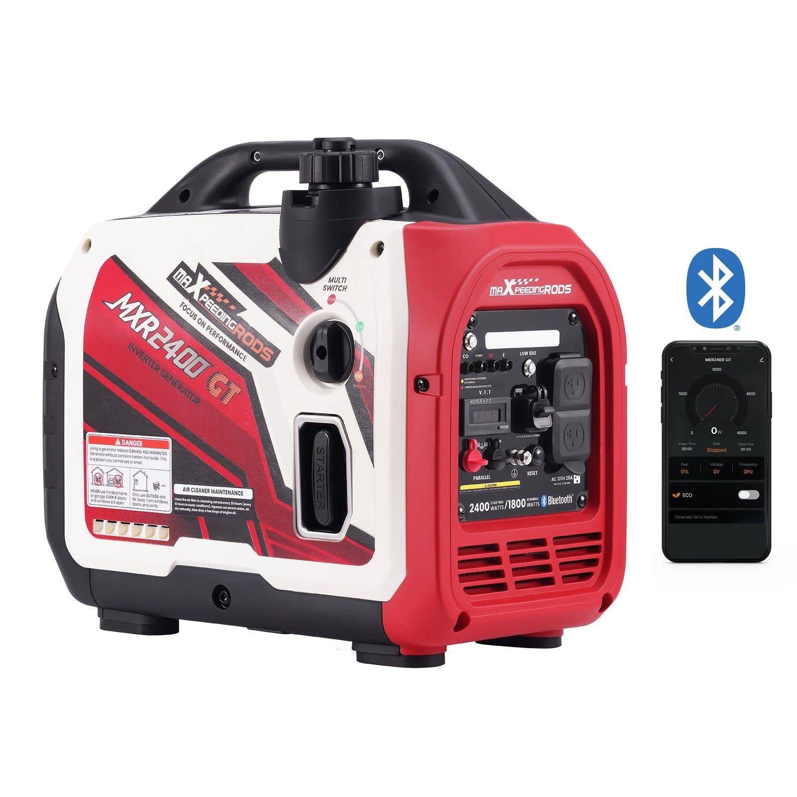 2.4 kW Gasoline Inverter Generator with Bluetooth App Monitor (2024–2025)