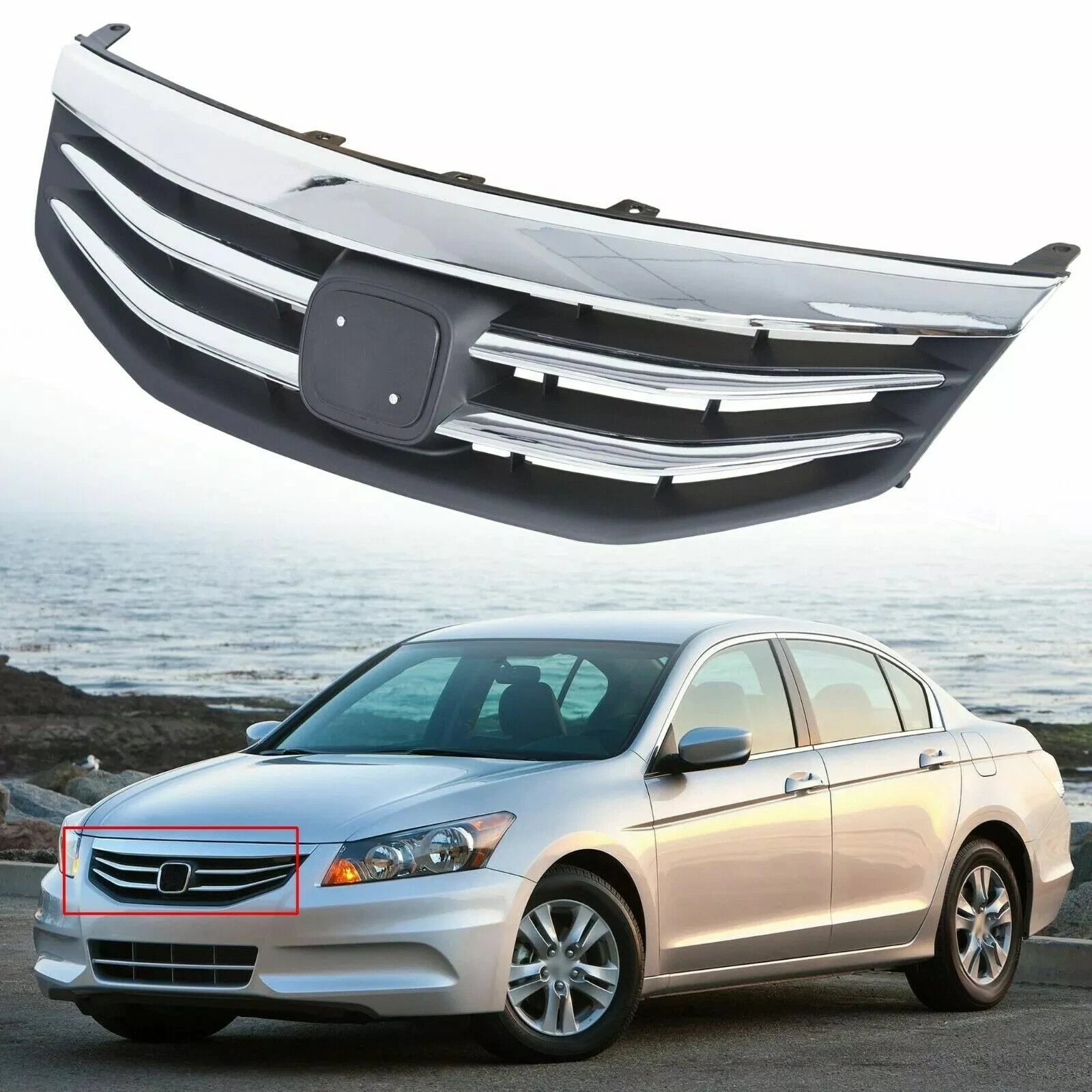 Chrome Radiator Grille for Honda Accord (2011–2012)