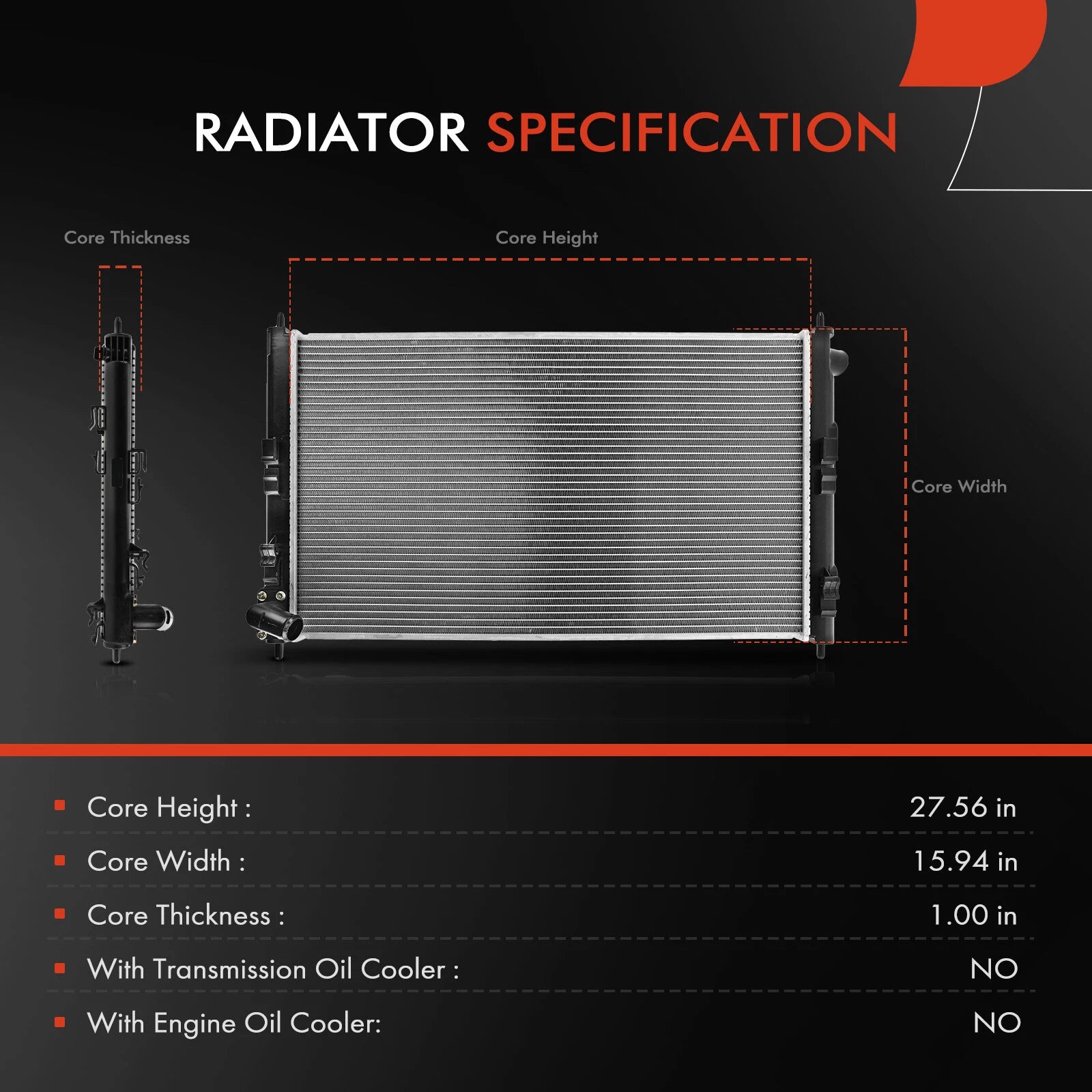 Radiator for Mitsubishi Outlander Lancer (2007-2015)