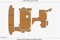 EVA Foam Faux Teak Deck Flooring for Bayliner 2855 (2001)