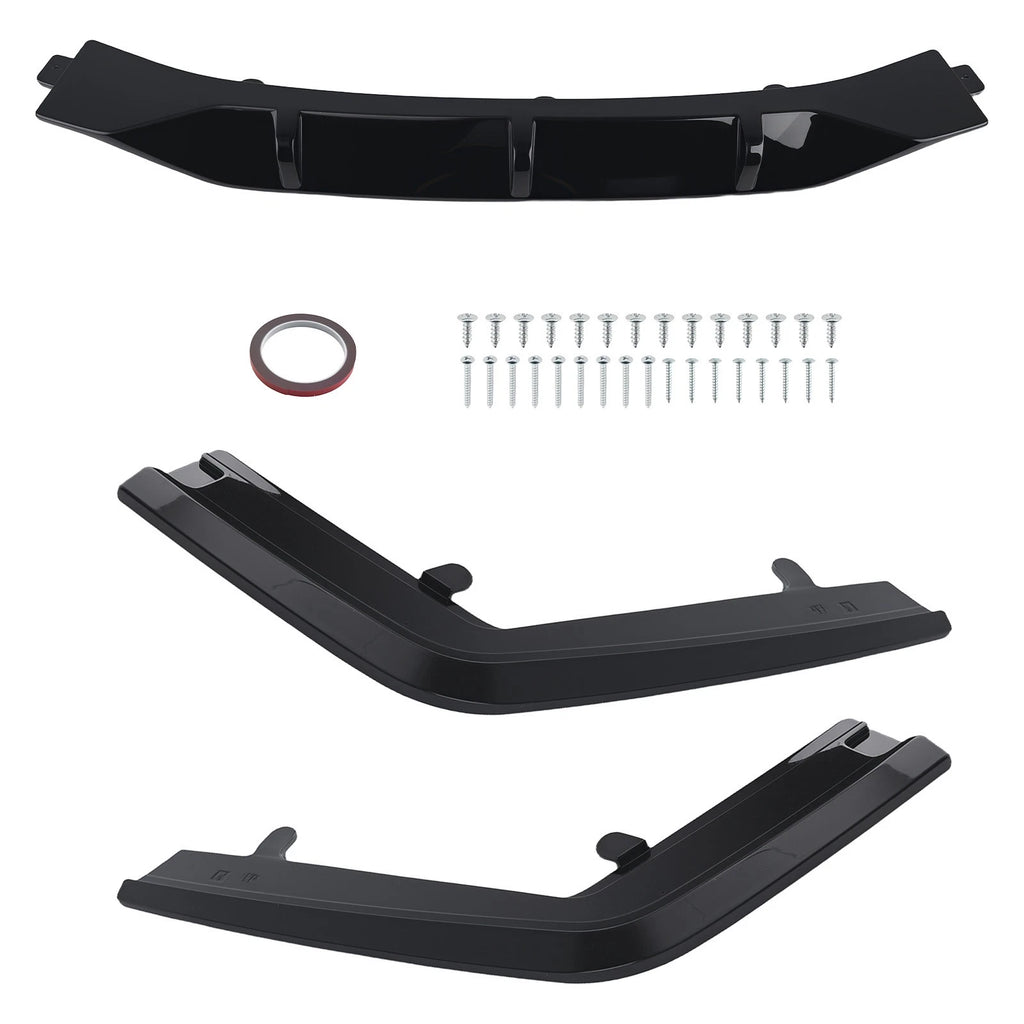 3PC Black Diffuser Kit for BMW 7 Series G11 G12 (2019–2022) Shark Style
