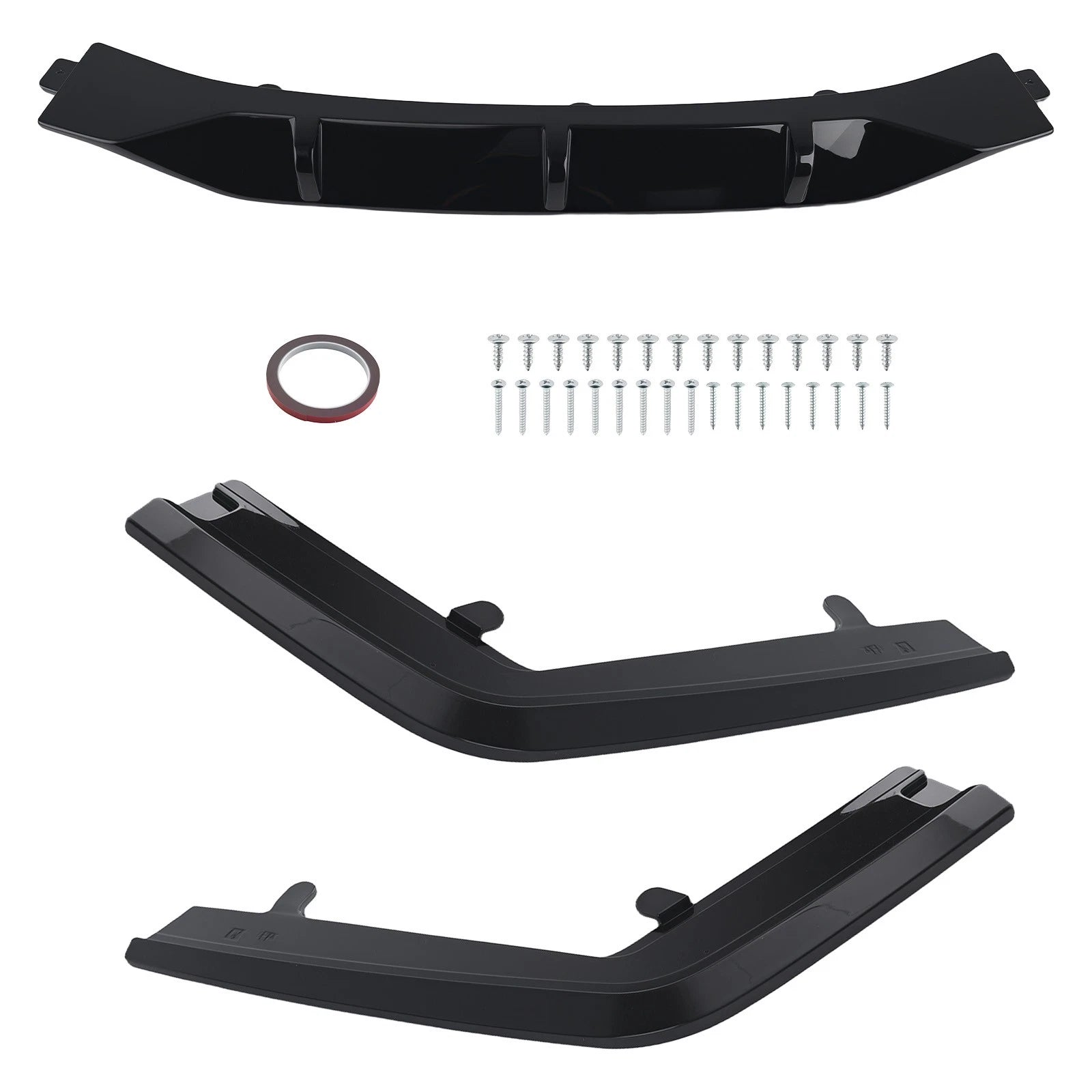 3PC Black Diffuser Kit for BMW 7 Series G11 G12 (2019–2022) Shark Style