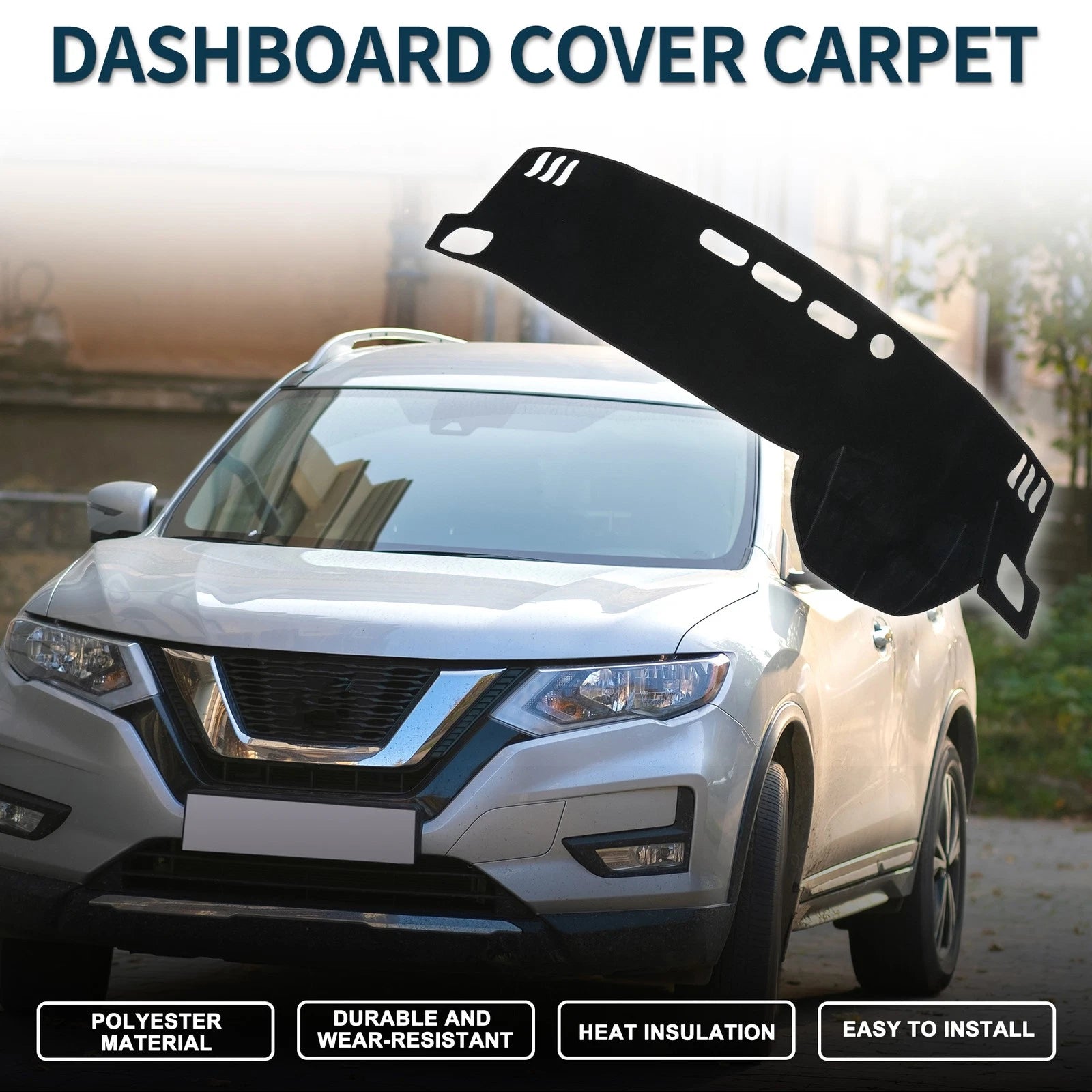 Dashboard Cover Mat for Nissan X-Trail T33 (2022–2024) Black