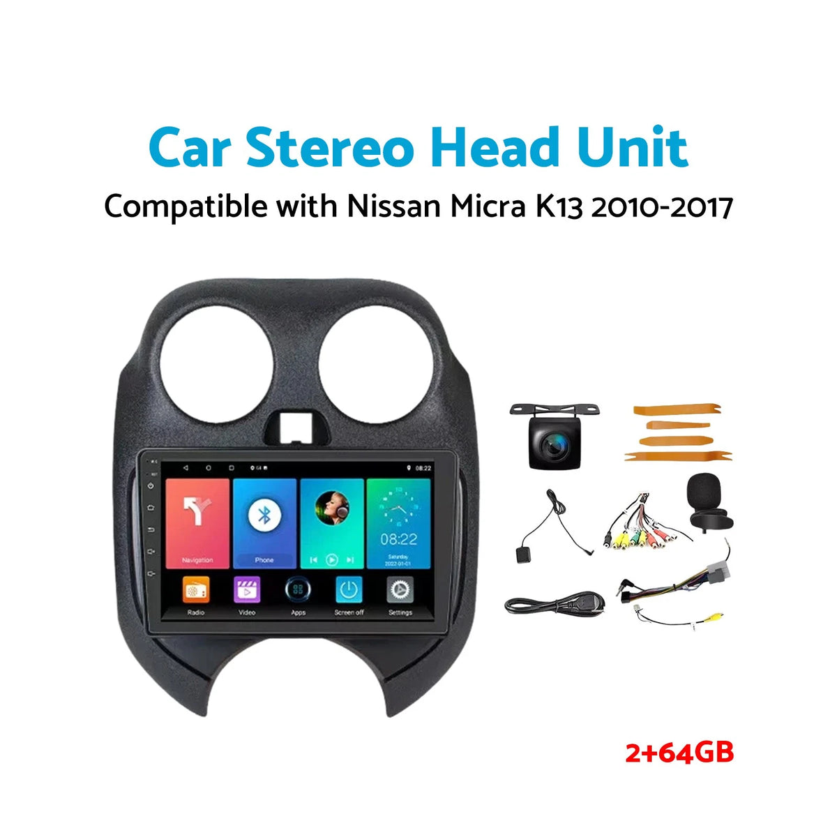 Car Stereo Head Unit for Nissan Micra K13 (2010–2017)