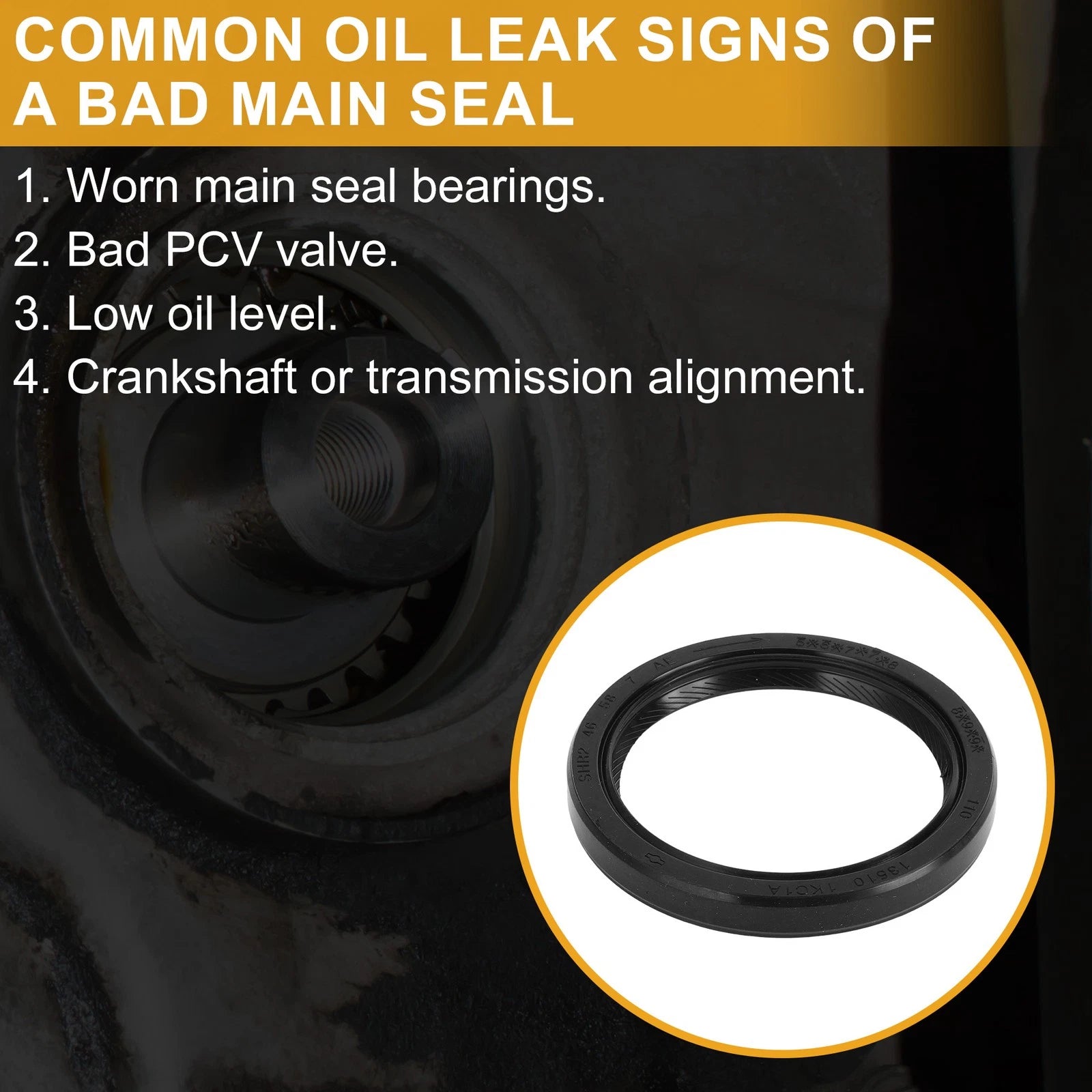 Front Crankshaft Oil Seal for Nissan 200SX (1995–1996) No. 13510-53J10