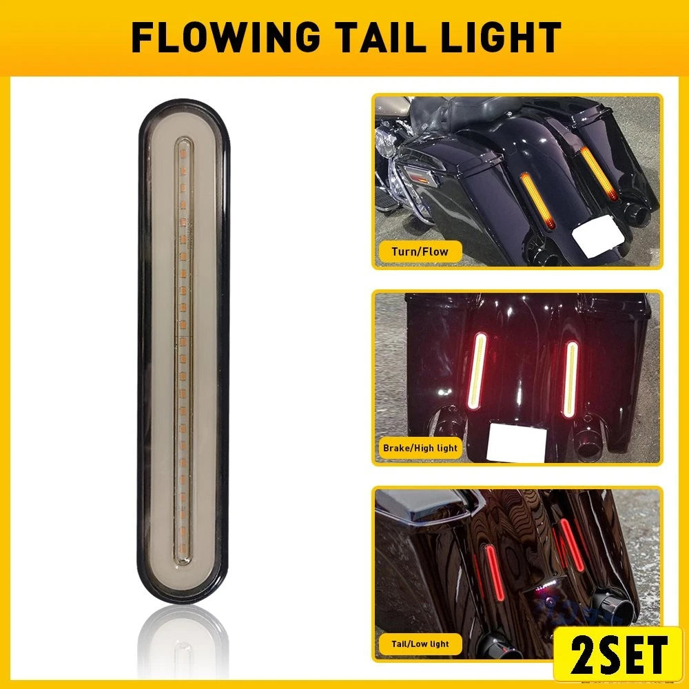 2X LED Stop Reverse Flowing Brake Turn Tail Light for Truck Trailer